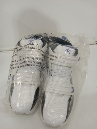 And1 Youth Velcro Strap Basketball Shoes - Size 4 - White / Black / Purple image 2