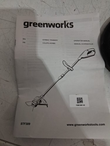 GREENWORKS CORDLESS STRING TRIMMER **TOOL ONLY** - 12" PATH 40V - GREEN/BLACK (MODEL: STF309/STF311) image 3
