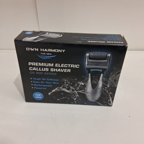 own harmony premium electric callus shaver for men - silver/ black - (model: CR-900) image 2
