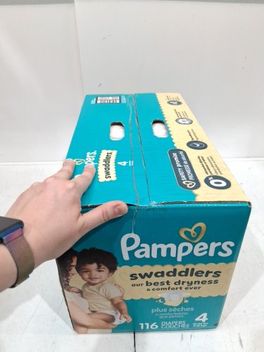 116PK PAMPERS SWADDLERS DISPOSABLE DIAPERS - SIZE 4 image 3