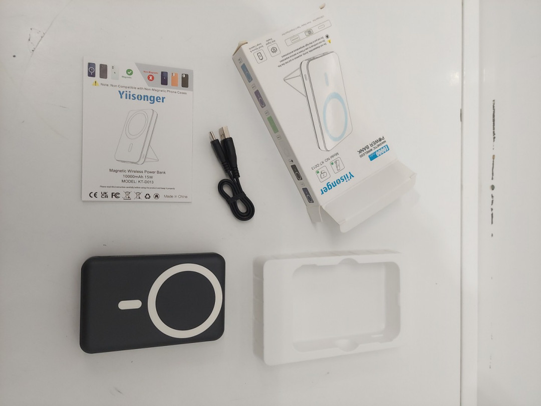 Yiisonger for MagSafe Magnetic Wireless Power Bank 10000 mAh - Black (Model: KT-D013) image 3