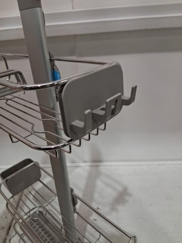 SIMPLEHUMAN LARGE STAINLESS STEEL ADJUSTABLE HANGING SHOWER CADDY - silver (MODEL: BT1099) image 5