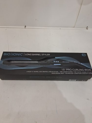 BIO IONIC LONG BARREL PRO CURLING IRON HAIR STYLER - 1.5" - BLACK (MODEL: Z-FGTST-CL-1.5) image 6