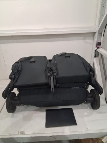 UPPAbaby Minu Duo Side-by-Side Double Stroller Lightweight + Compact Design - 100LBS CAP - 26" WIDE -  Jake (MODEL: 0801-MND-NA-jke) image 2