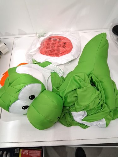 3PC MEN'S disguise SUPER MARIO YOSHI COSTUME - LARGE/extra LARGE - GREEN/white image 3