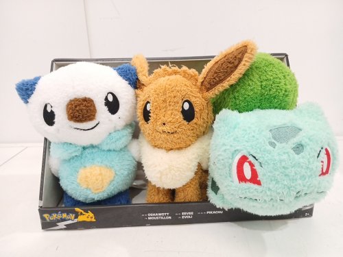3PC Pokémon Plush Toys - Bulbasaur, EEVEE, Oshawott - 8" image 3