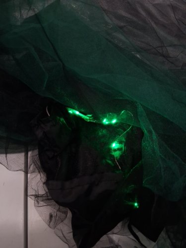 2PC GIRL'S GOODMARK LIGHT-UP WICKED WITCH COSTUME - MED (8-10) - BLACK/GREEN image 4
