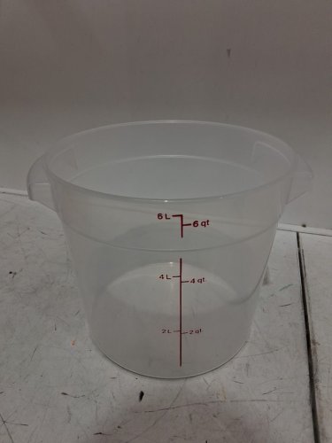 CAMBRO Camwear Round Food Storage Container with Lid - 6qt - clear image 3