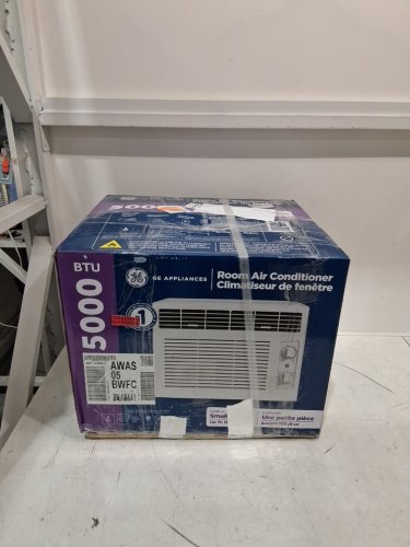 GE APPLIANCES ELECTRONIC WINDOW AIR CONDITIONER - 5,000 BTU - 150SQ.FT - WHITE (MODEL: AWAS05BWFC) image 2