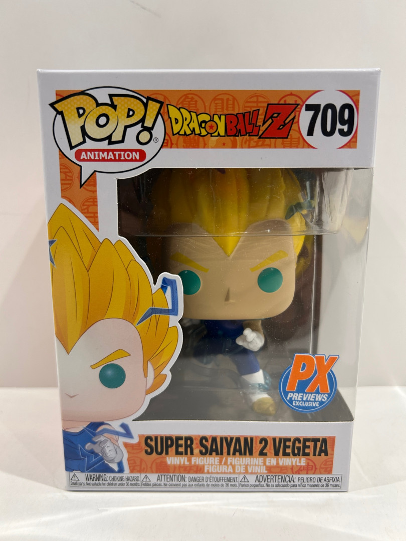 Funko pop! **px previews exclusive** animation: dragonball z - super saiyan 2 vegeta vinyl figure (#709) image 2