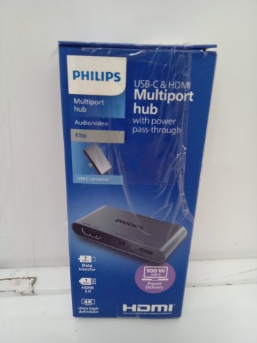 Philips USB-C Multiport Hub with 4K HDMI, and 2 USB-C Ports - Up to 100W Power Delivery and 5gbps Speeds - Grey (Model: SWL3303M/37) image 2