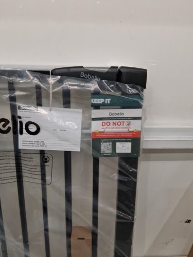 BABELIO PRESSURE MOUNTED METAL BABY GATE - 30" X 29"- 48" - BLACK (MODEL: CB-M-101) image 4