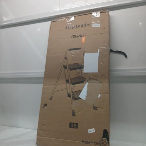 SPIEEK 3 Step Ladder Folding Ladder - 45.1" - Black (model: 3s) image 2