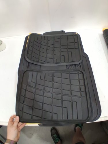 6PC FH Group UNIVERSAL Trimmable All Weather PREMIUM FLOOR MATS AND TRUNK LINER - BLACK/BEIGE (MODEL: F11311BEIGE-F16401BLACK-AVC) image 5