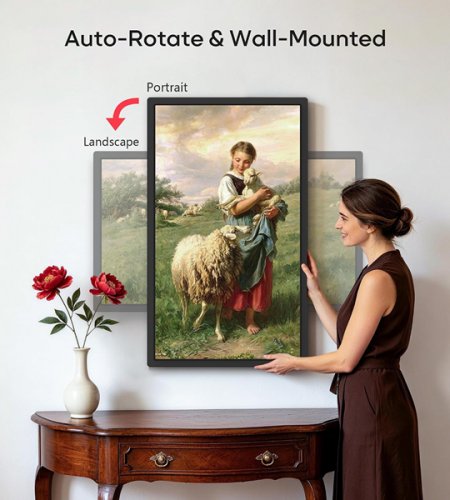 Frameo Extra Large Digital Picture Frame WITH 1080 FHD IPS Touch Screen - 32" - BLACK (MODEL: 320K) image 4
