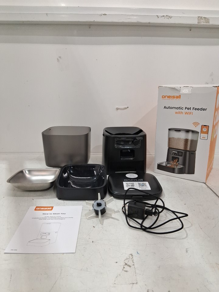 Oneisall Automatic Cat Feeder with WiFi App Control - 3.5L Auto Dry Food Dispenser for Indoor Cats and Small Pets, Smart Portion Control - black (model: PFD-001PRO) image 2