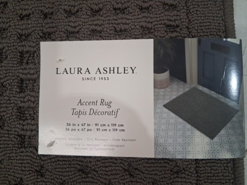 laura ashley accent rug with non-slip base, machine washable - 36" x 47" - BROWN (model: 6645321) image 3