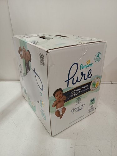 128PK Pampers Pure Protection Disposable Baby Diapers - size newborn image 2