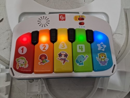 Fisher Price Portable Baby Chair Kick and Play Sit-Me-Up Floor Seat with Piano - Multicolor (model: HNB39) image 4