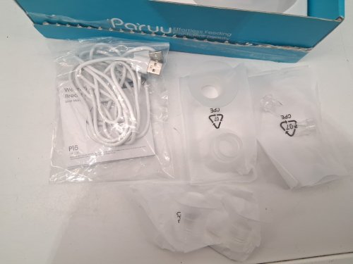 Paruu Hands-Free Breast Pump Wearable, Strong Suction, Low Noise, Electric Breast Pump Portable, Smart Display - white (MODEL:p16) image 9