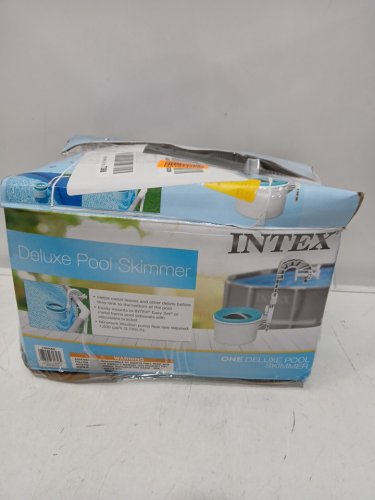 INTEX KRYSTAL CLEAR POOL BASICS ABOVE-GROUND POOL DELUXE WALL-MOUNTED AUTOMATIC SWIMMING POOL SURFACE SKIMMER - BLUE/WHITE (MODEL: 28000E) image 2