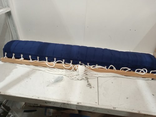 lazy daze outdoor double hammock with spreader bar - 78.7" x 55" - navy blue (model: hm003038) image 3