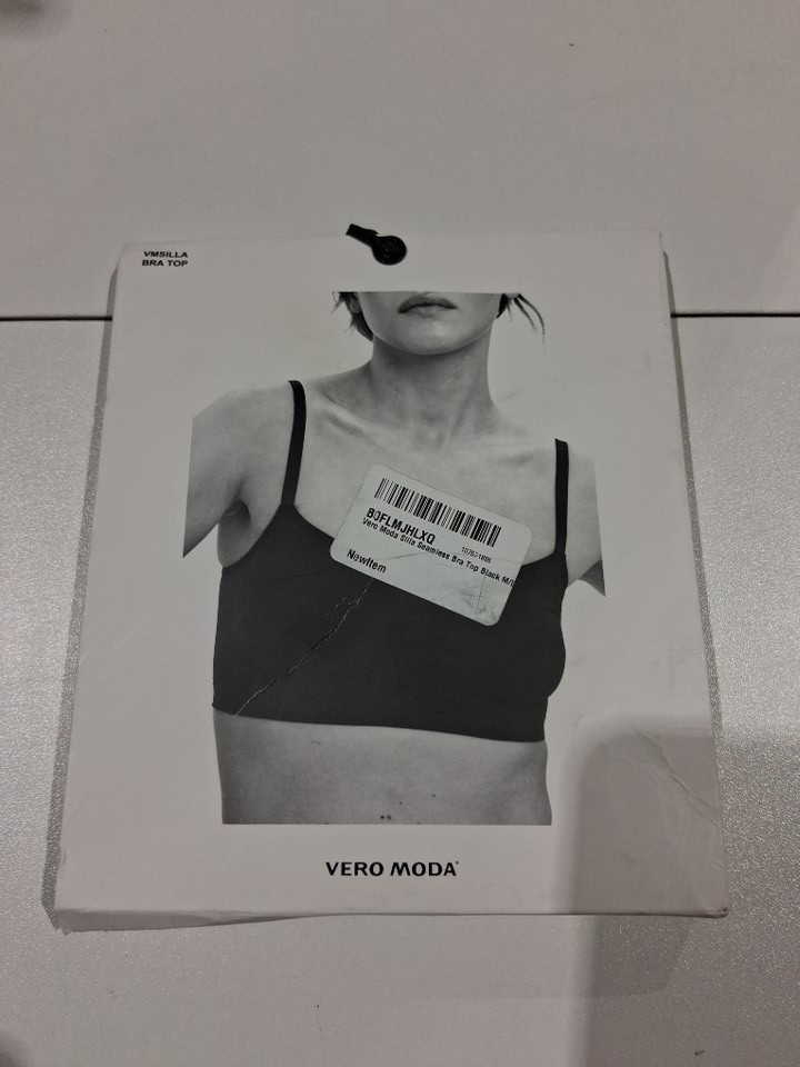 WOMEN'S VERO MODA VMSILLA Seamless Bra - MEDIUM/LARGE - Black (Style: 10276652) image 2
