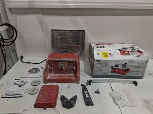 skil wet tile saw with hydrolock system & 7" blade - fits tiles up to 18" x 18" - red (model: 3550-02) image 3