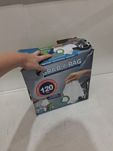 ~120pk Grab-A-Rag reusable multi-purpose microfiber Rags - 11.7" x 12.3" - white (model: 3330346) image 2