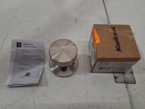 kwikset Pismo round Dummy Door Knob - satin nickel (model: 97880-936) image 2