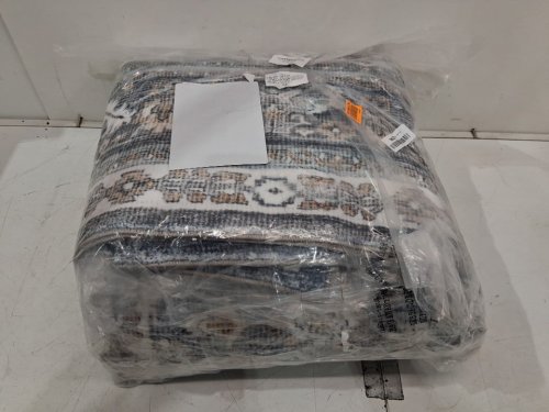 oppodream washable Faux Wool Vintage style Area Rug with Non-Slip backing - 8ft x 10ft - blue image 4