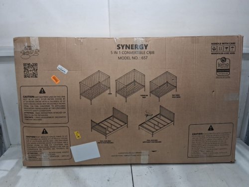 Dream On Me Synergy 5-In-1 Convertible Crib - 53" x 39" x 29" - Grey (MODEL: 657AAA) image 5