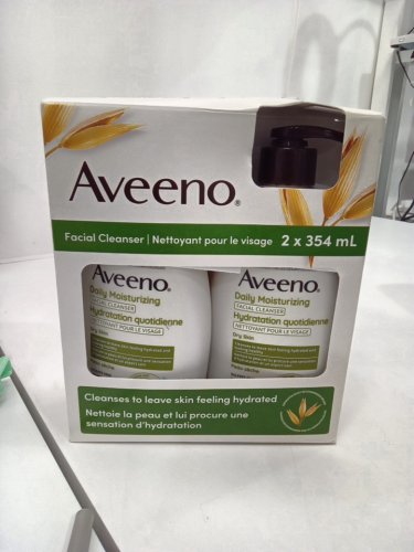 2PK AVEENO DAILY moisturizing facial cleanser - for dry skin - 354ml/each image 2