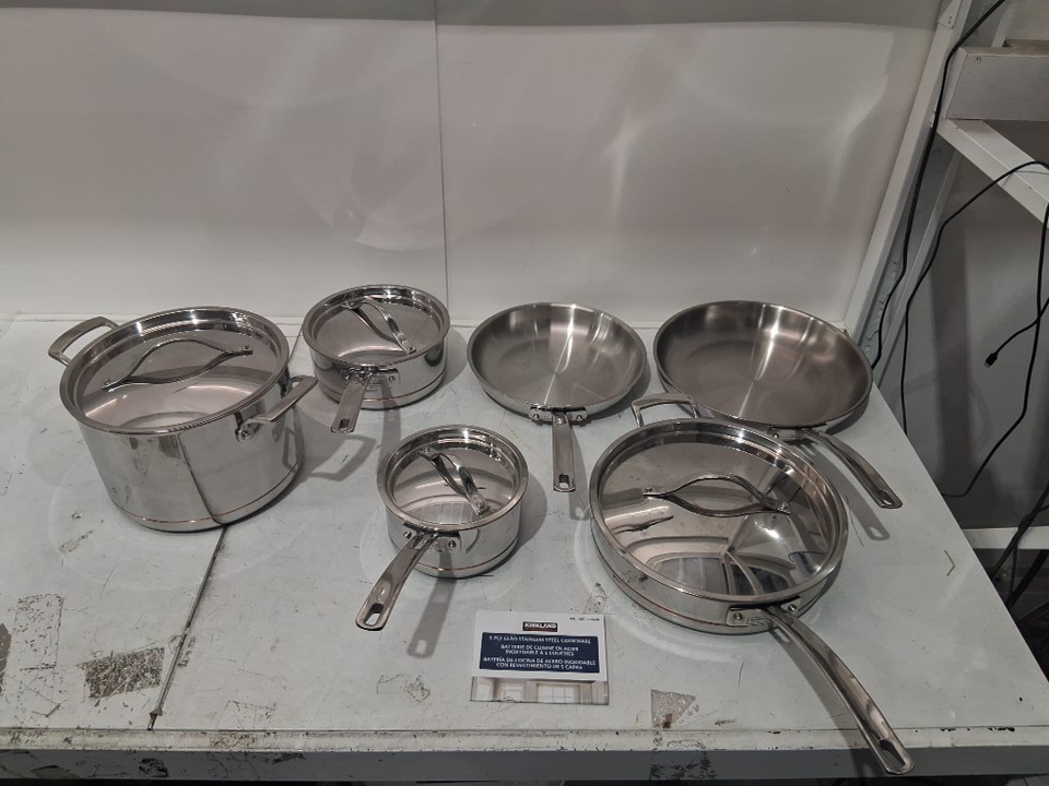 10pc kirkland signature 5-ply clad stainless steel cookware - stainless steel - (model: 1119338) image 3