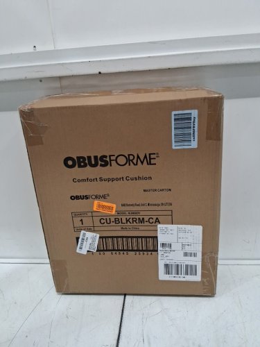 OBUSFORME LUMBAR SUPPORT ERGONOMIC MEMORY FOAM BACK REST WITH DUAL ADJUSTABLE STRAPS - BLACK (MODEL: CU-BLKRM-CA) image 2