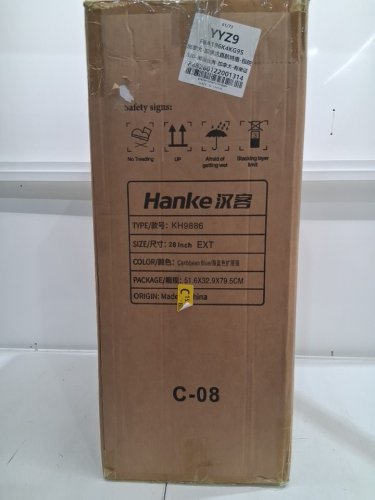 Hanke Large Expandable Luggage with Spinner Wheels Top Opening and Cup Holder - 28" - Caribbean Blue (model: KH9886) image 5