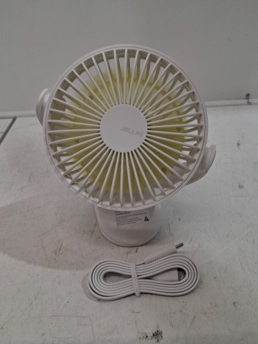 JISULIFE CLIP-ON RECHARGEABLE FAN - 6.5" - WHITE (MODEL: FA29) image 3