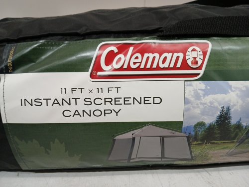 COLEMAN portable SCREENED CANOPY TENT WITH INSTANT SETUP - 11FT x 11FT - BACK HOME SCREENHOUSE SETS UP IN 60 SECONDS - GREY (Model: 2000036712) image 3