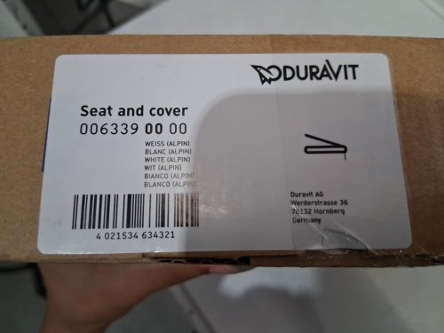 Duravit OVAL  Toilet Seat and cover with slow close - 14.6" x 19.2" - white alpine (model: 0063390000) image 5