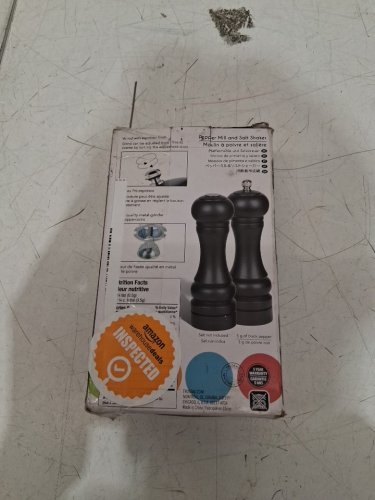 2PC TRUDEAU seville pepper mill & salt shaker - black image 2