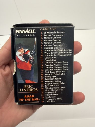 30 CARD COMPLETE 1992 PINNACLE ERIC LINDROS HOCKEY CARDS image 3