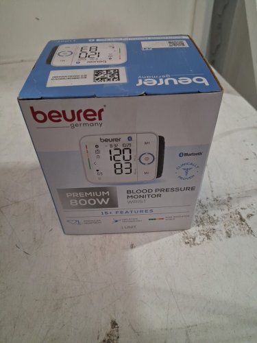 Beurer Wrist Blood Pressure Monitor with Bluetooth, Large Display, and Travel Case - up to 120 Memory Sets - WHITE image 2