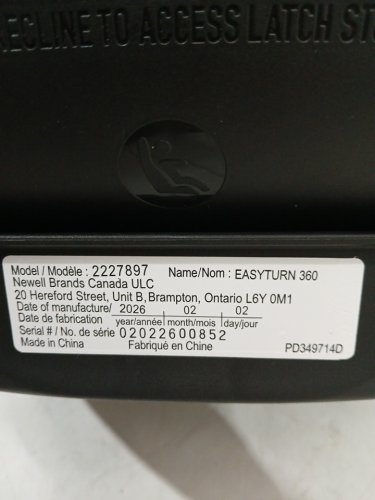 GRACO EASYTURN 360 2-IN-1 CONVERTIBLE CAR SEAT - CYRAN BLACK/GREY (MODEL: 2227897) image 7