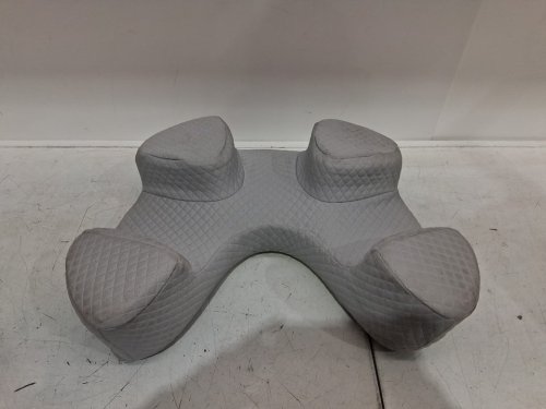 EUHAMS Ergonomic Memory Foam Side Sleeper Pillow with removable/washable cover - GREY/WHITE (MODEL: P253) image 5