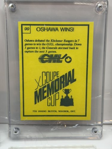 8 OHL ERIC LINDROS OSHAWA GENERALS COLLECTIBLE CARDS IN HARD SCREW DOWN PROTECTIVE CASES image 7
