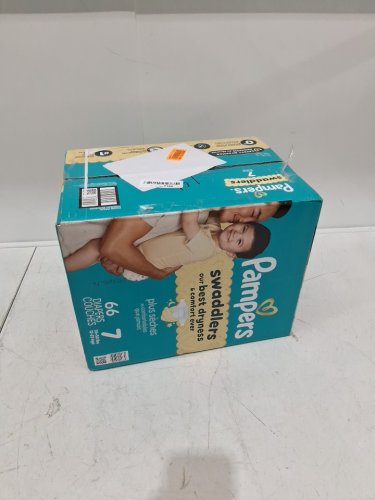 66PK PAMPERS swaddlers DIAPERS - WHITE - SIZE 7 image 2