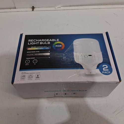 2PK PASSICA Rechargeable LED  rgb LIGHT Bulbs WITH REMOTE - 3000k-6000k - white (model U900-02) image 2