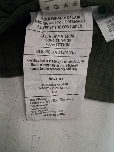 3PC lightweight Crinkly Channel Pick Stitch Textured quilt and pillow cases - queen (90" x 96") - olive green image 4