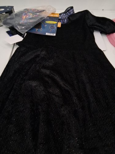 GIRLS DISNEY SNOW WHITE LIVE ACTION EVIL QUEEN COSTUME - MEDIUM (8-10) - BLACK image 2
