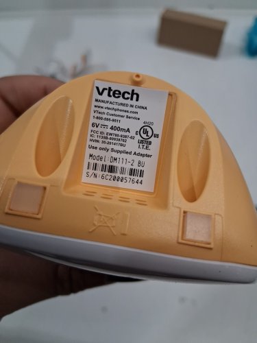 3pc VTech Safe and Sound Audio Baby Monitor with 2 Parent Units - White (model: dm111-2) image 4